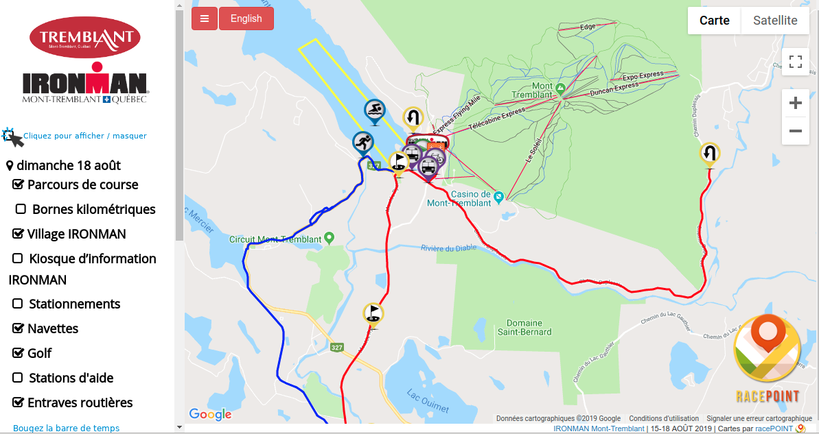 2023 Subaru IRONMAN MontTremblant Interactive Map